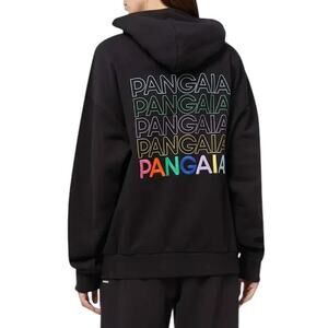 PANGAIA NWT Graphic 5 Pangaia Hoodie Black Organic Cotton Embroidered Size M